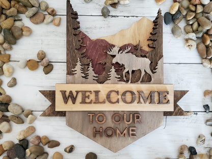 Moose Welcome Sign - Customize now!