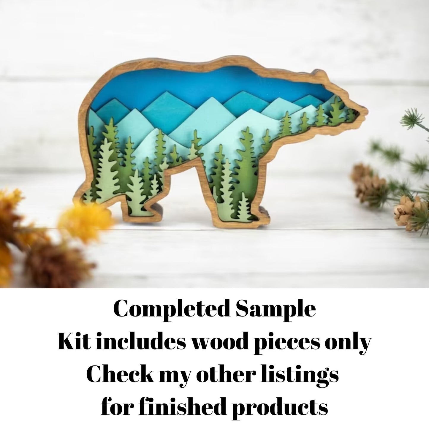 3D Layered Bear Art DIY Kit